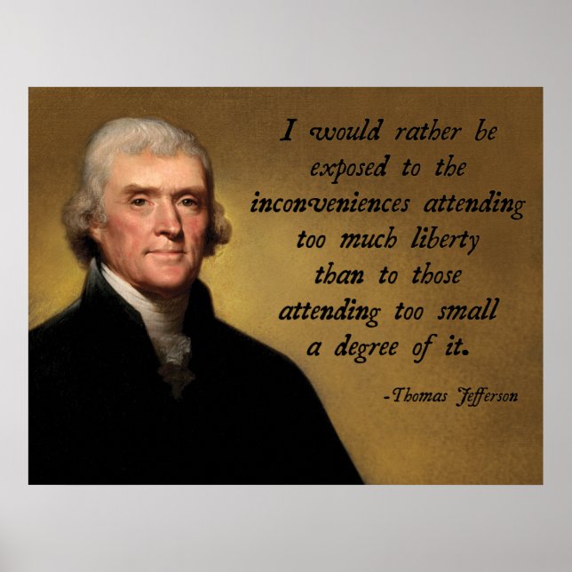 Thomas Jefferson Liberty Poster (Vorne)