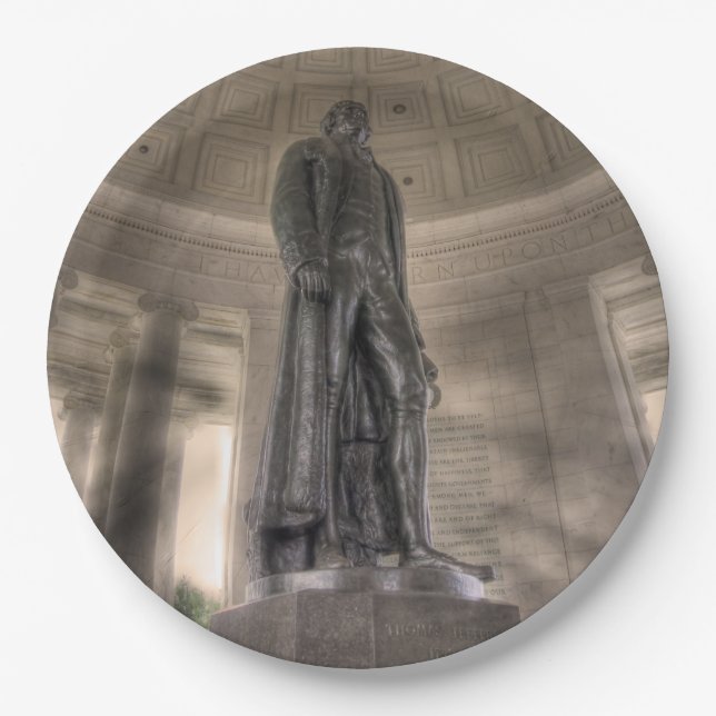 Thomas Jefferson Memorial Bronze Statue Pappteller (Vorderseite)