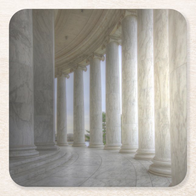 Thomas Jefferson Memorial Circular Colonnade Rechteckiger Pappuntersetzer (Vorderseite)