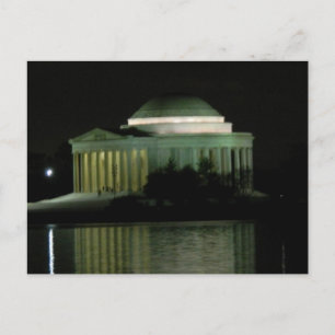 Thomas Jefferson Memorial zur Nacht Postkarte