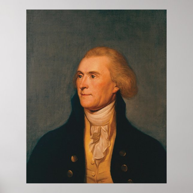 THOMAS JEFFERSON Portrait by Charles Willson Peale Poster (Vorne)