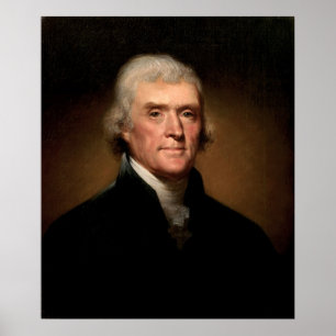 THOMAS JEFFERSON Portrait von Rembrandt Peale Poster