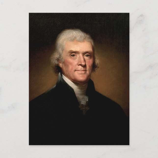 Thomas Jefferson Porträt Postkarte (Vorderseite)