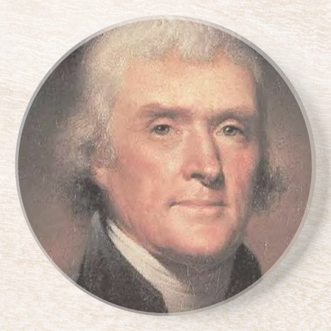 Thomas Jefferson Sandstein Untersetzer (Vorne)