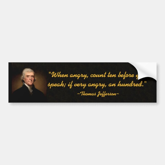 Thomas Jefferson Sticker Ten & One Hundred Bumper (Devant)