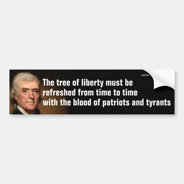 Thomas Jefferson Tree of Liberty Quote Autoaufkleber (Vorne)
