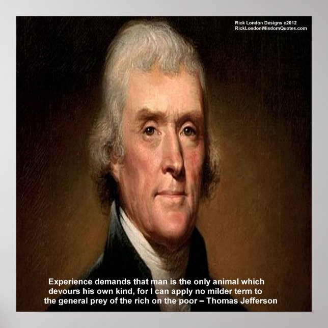 Thomas Jefferson trickle down doesent work poster (Vorne)