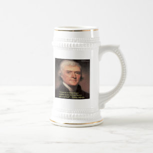 Thomas Jefferson - Zitat "Nachbarschaft Religion" Bierglas