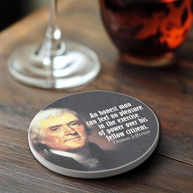 Thomas Jefferson Zitat zum Power Sandstein Untersetzer (Thomas Jefferson Quote Coaster)