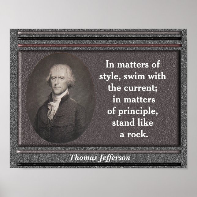 Thomas Jefferson zitiert - Poster (Vorne)