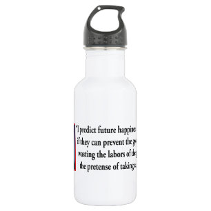 Thomas Jefferson zum amerikanischen Glück Trinkflasche
