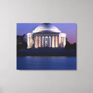 Thomas- Jeffersondenkmal an der Dämmerung Leinwanddruck