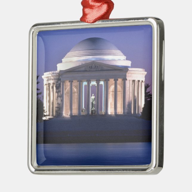 Thomas- Jeffersondenkmal an der Dämmerung Silbernes Ornament (Links)