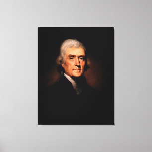 THOMAS- JEFFERSONporträt durch Rembrandt Peale Leinwanddruck