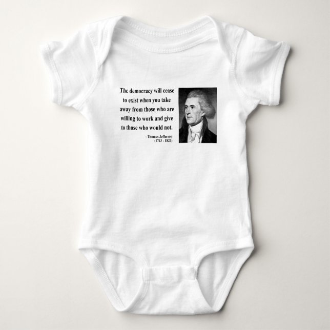 Thomas- Jeffersonzitat 3b Baby Strampler (Vorderseite)