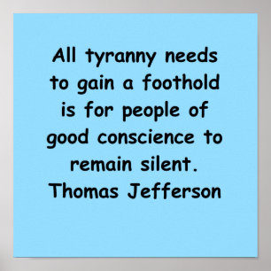 Thomas- Jeffersonzitat Poster