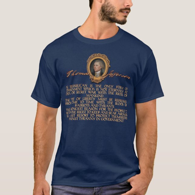 Thomas- Jeffersonzitate: Drei Edelsteine T-Shirt (Vorderseite)