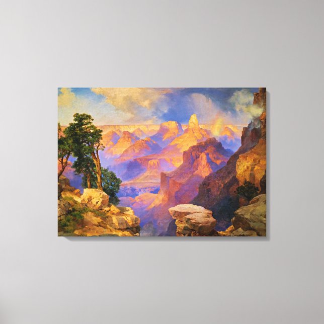 Thomas Moran art, Grand Canyon mit Rainbow Leinwanddruck (Vorderseite)