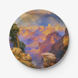 Thomas Moran art, Grand Canyon mit Rainbow Pappteller