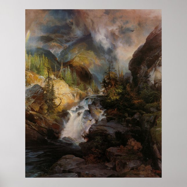 Thomas Moran - Kinder des Berges Poster (Vorne)
