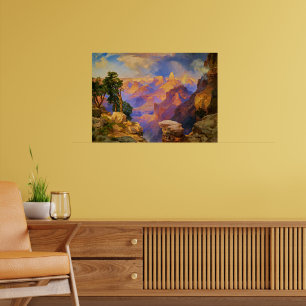 Thomas Moran Kunst, Grand Canyon mit Regenbogen Poster