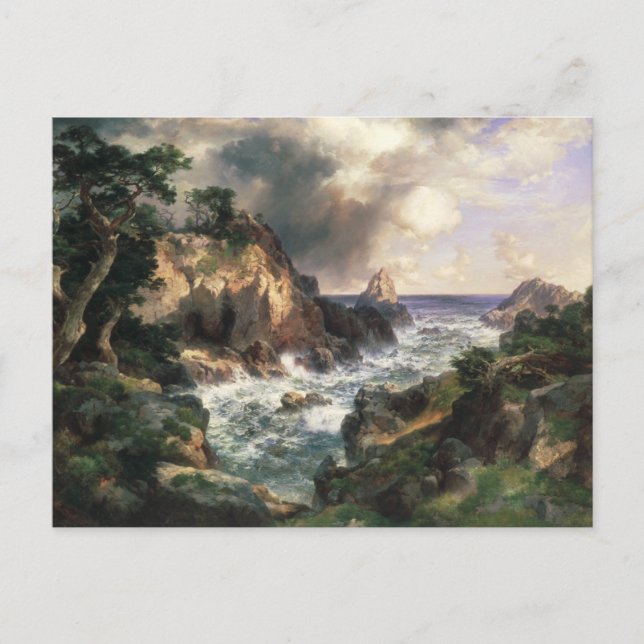 Thomas Moran - Point Lobos, Monterey, Kalifornien Postkarte (Vorderseite)