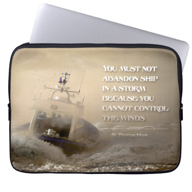 Thomas More inspirierendes Zitat "Kontrolle Winds" Laptopschutzhülle (Vorderseite)