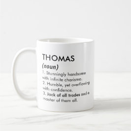 Thomas name, Editable name, Custom name Kaffeetasse