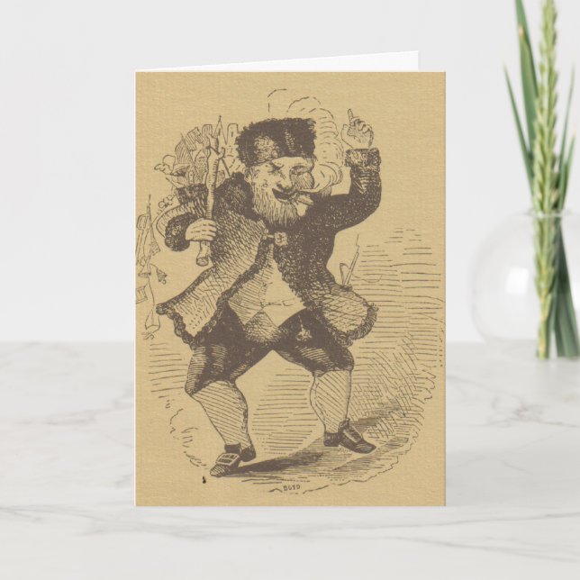 Thomas Nast's Early St. Nick Zeichnend Karte (Vorderseite)