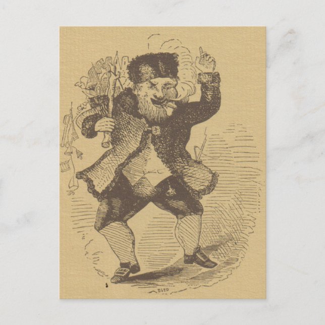 Thomas Nast's Early St. Nick Zeichnend Karte (Vorderseite)