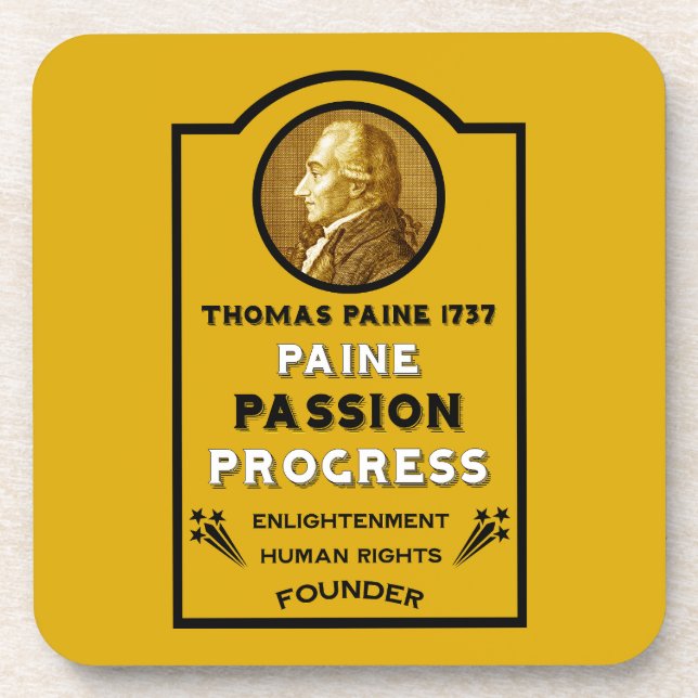 Thomas Paine Getränkeuntersetzer (Vorderseite)