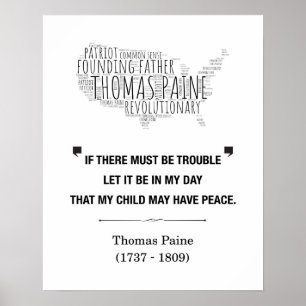 Thomas Paine Liberty Zitat Poster