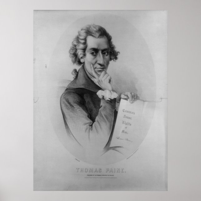 THOMAS PAINE Lithograph von Peter Kramer Poster (Vorne)