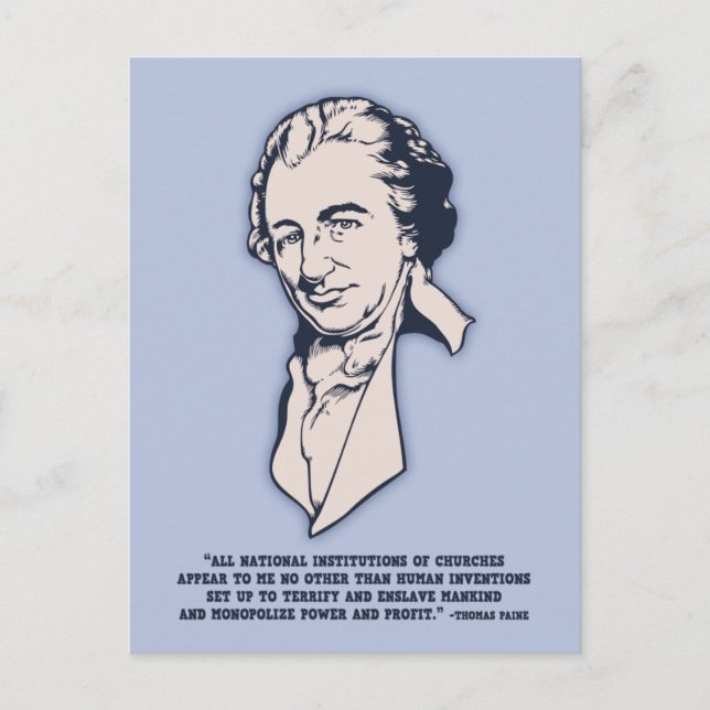 Thomas Paine - Mega-Churches Postkarte (Vorderseite)