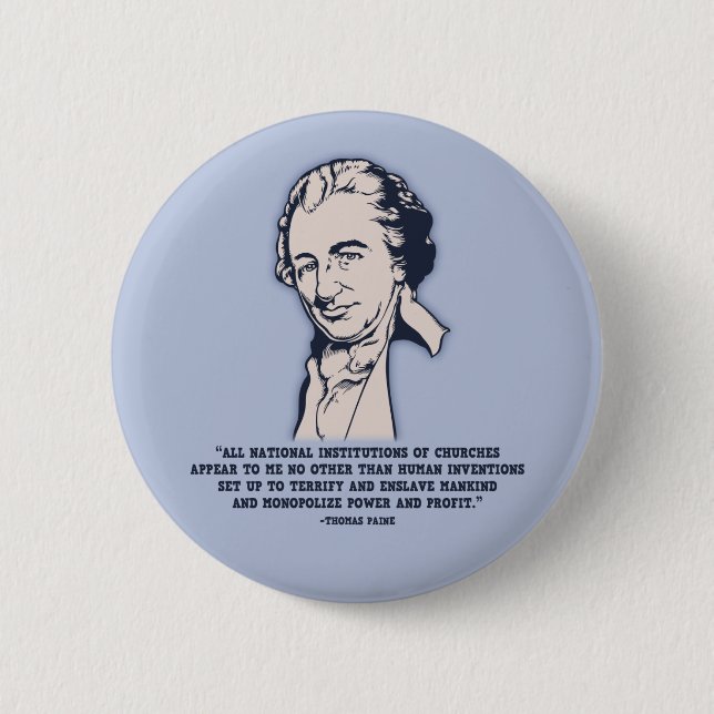 Thomas Paine - Mega-Kirchen Button (Vorderseite)
