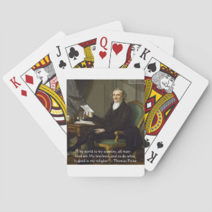 Thomas Paine "Meine Brüder" Zitate Geschenke & Kar Spielkarten
