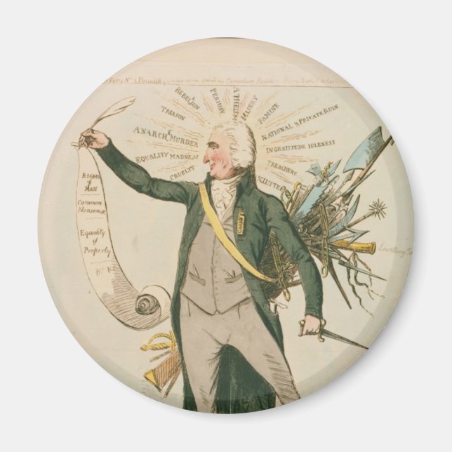 Thomas Paine Politischer Cartoon Magnet (Vorne)
