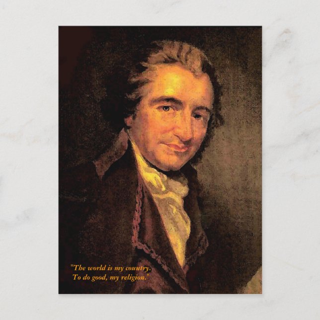 Thomas Paine - Postcard Postkarte (Vorderseite)