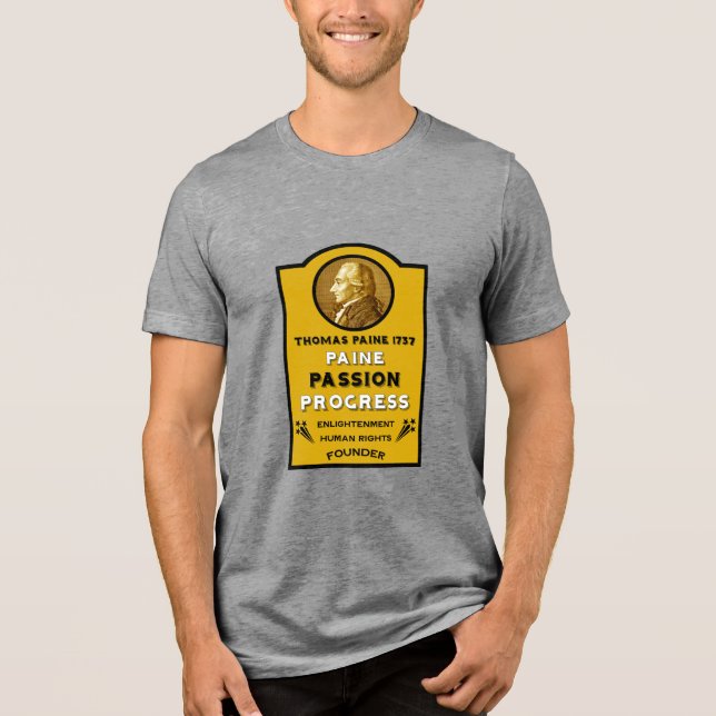 Thomas Paine Tri-Blend Shirt (Vorderseite)