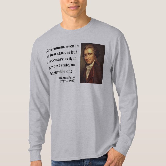 Thomas Paine-Zitat 2b T-Shirt (Vorderseite)