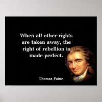 Thomas Paine zitiert auf das Recht auf Rebellion