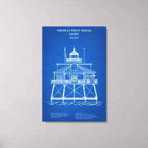 Thomas Point Shoal Leuchtturm - Maryland - AD Leinwanddruck