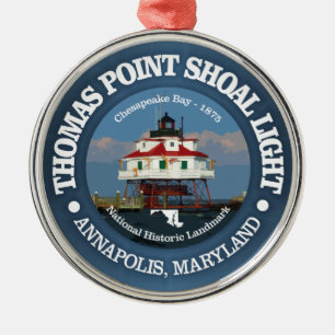 Thomas Point Shoal Light Ornament Aus Metall