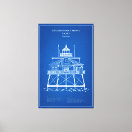 Thomas Point Shoal Lighthouse - Maryland - AD Leinwanddruck