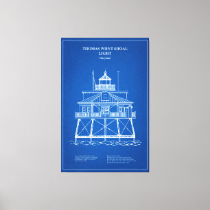 Thomas Point Shoal Lighthouse - Maryland - AD Leinwanddruck