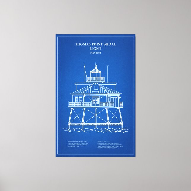 Thomas Point Shoal Lighthouse - Maryland - AD Leinwanddruck (Vorderseite)