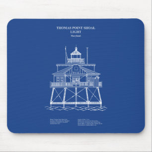Thomas Point Shoal Lighthouse - Maryland - AD Mousepad