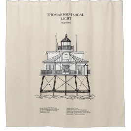Thomas Point Shoal Lighthouse - Maryland - SBD Duschvorhang