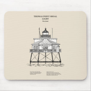 Thomas Point Shoal Lighthouse - Maryland - SBD Mousepad