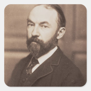 Thomas robust (1840-1928) (Sepia-Foto) Quadratischer Aufkleber